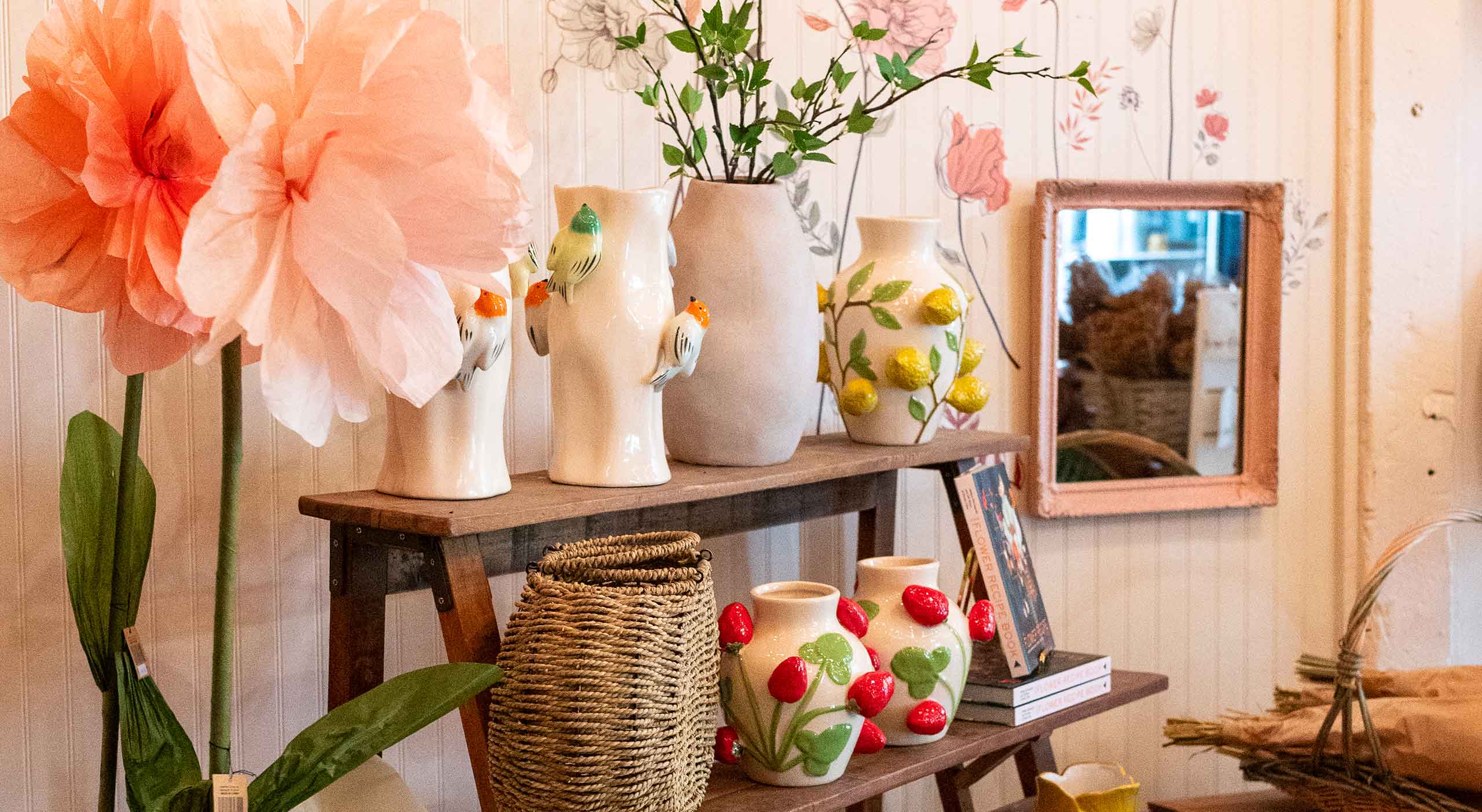 Barn INN Bloom merchandise on shelves